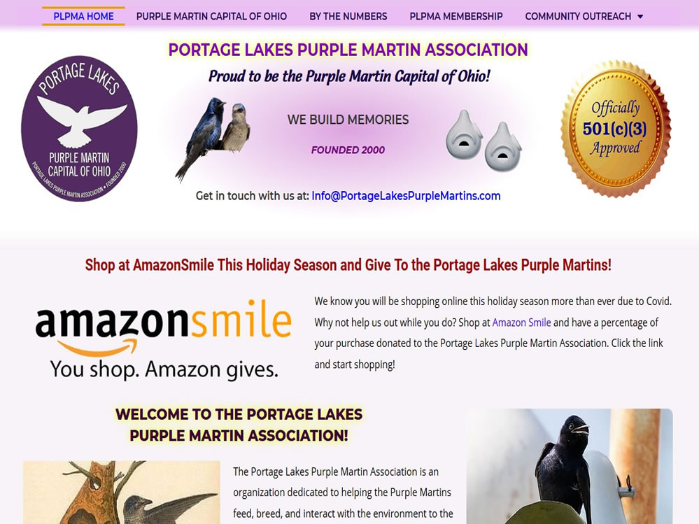 Portage Lakes Purple Martin Association Website